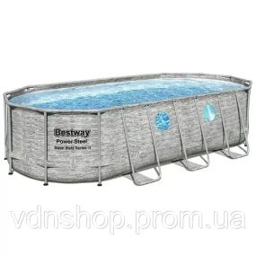 Сімейний овальний каркасний басейн Bestway 56716 549х274х122 см з фільтром та сходами на 13420 л