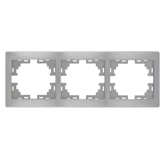 MIRA сірий металік Рамка горизонтальна 3-я без вставки Лезард