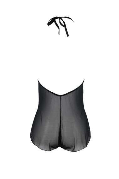 Боди Passion LEAFA BODY black, XXL/XXXL на завязках, мягкая чашка, низ в виде шортиков | Зображення 3