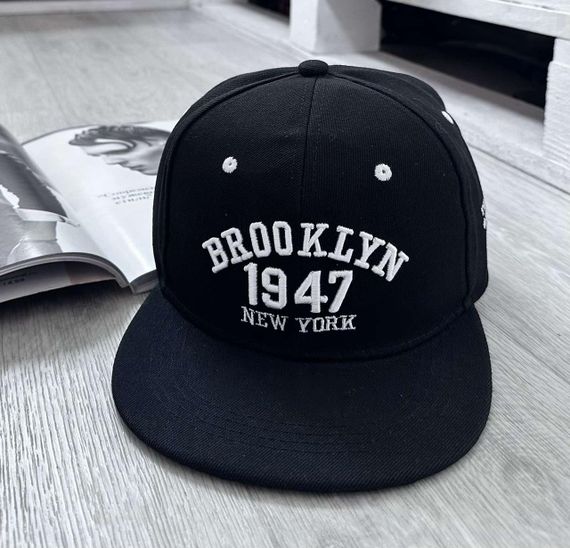 Кепка снепбек (Snapback)  Brooklyn 1947 NY Чорний 56-61р (9021)