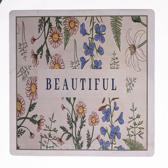 Коврик для ванной диатомитовый 58х58 см Beautiful — быстросохнущий влаговпитывающий коврик HP-42-13