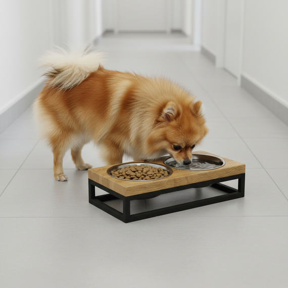 Миски на подставке для маленьких собак и котов Hollky Base XS (2 × 0,25 л) BXS-28145-GRNT | Зображення 7