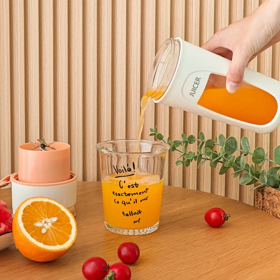 Портативний міні блендер - соковитискач JUICER KS-FSV8 W14 з USB зарядкою, 340 мл | Зображення 3