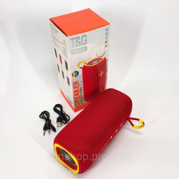 Акустические колонки с блютузом TG654, Портативная bluetooth колонка с разноцветной подсветкой YH-83 | Зображення 9