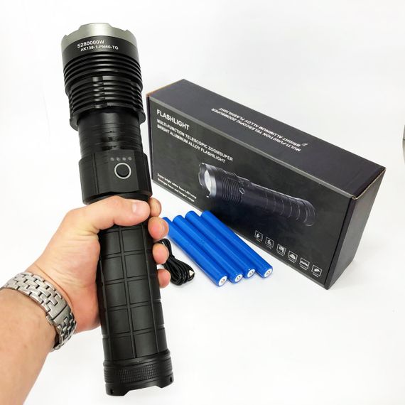 Ліхтар ручної моделі Police AK138-1 WHITE LASER LED PM60-TG 8х18650, USB-зарядка, Power Bank, зум | Зображення 7