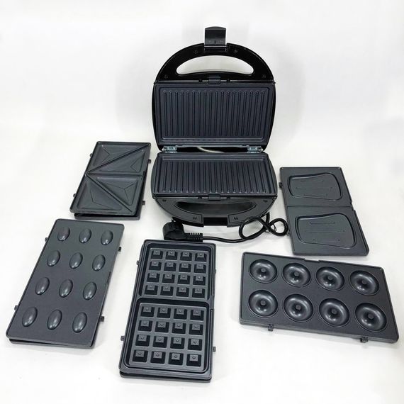 Гриль електричний сендвічниця, Сендвічниця бутербродниця для дому, Електро гриль орешница QH-68 | Зображення 8