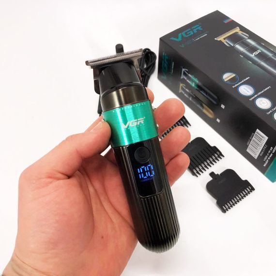 Тример VGR V-929 GREEN, 3 насадки, LED display (45690-V-929 GREEN_407) | Зображення 8