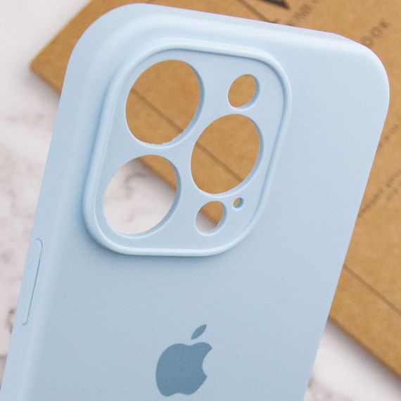 Чехол Silicone Case Full Camera Protective (AA) для Apple iPhone 14 Pro Max (6.7") Голубой / Sweet Blue | Зображення 5