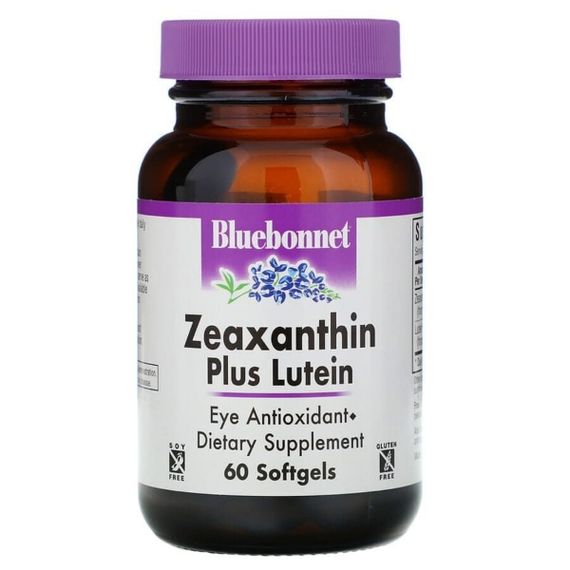 Лютеин Bluebonnet Nutrition Zeaxanthin Plus Lutein 60 Softgels