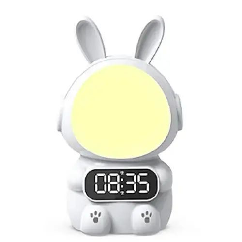 Дитячий годинник із будильником Кролик Rabbit clock with LIGHT WHITE | Зображення 3