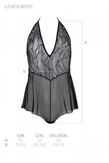 Боді Passion LEAFA BODY ECO Чорний S/M | Зображення 4