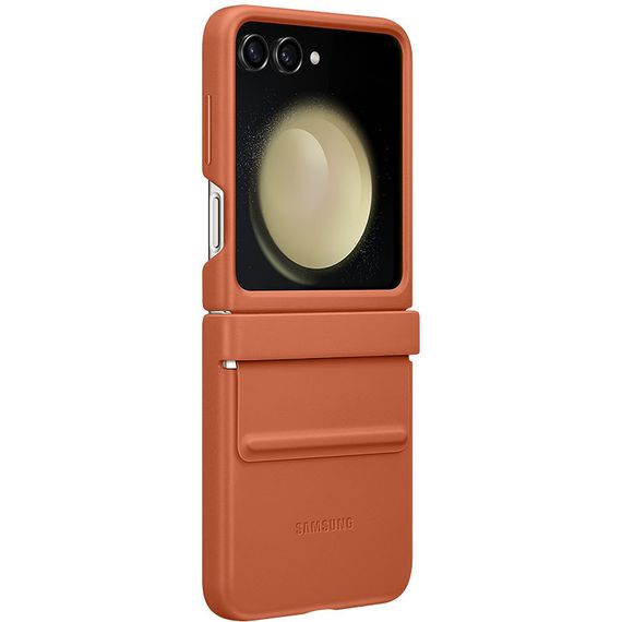 Кожаный чехол Leather Case (AAA) для Samsung Galaxy Z Flip5 | Зображення 1