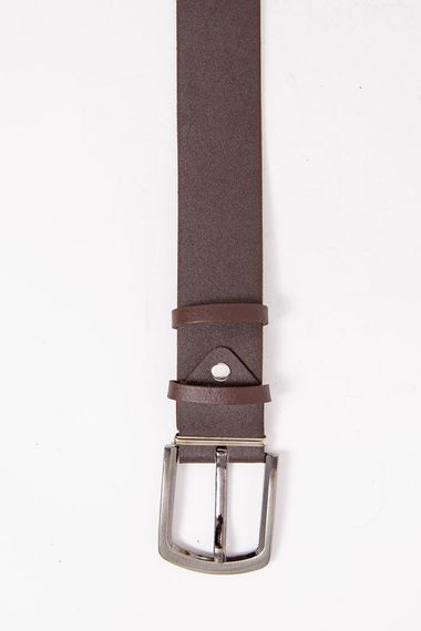 Чоловічий ремінь з еко-шкіри, коричневого кольору, 196R40S1W12 | Зображення 1