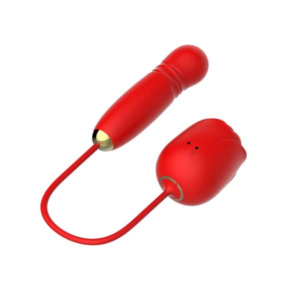 Вакуумный стимулятор в виде розы Every Night Toys с пульсацией, красный Sex Aura | Зображення 1
