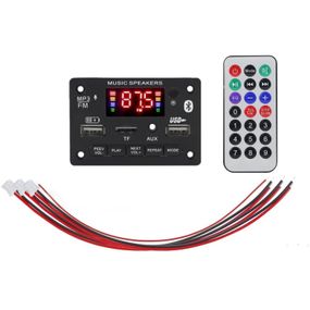 Mp3 модуль с bluetooth 5.0, FM радио, microSD, USB, микрофон, модель JX-809BT, черный цвет