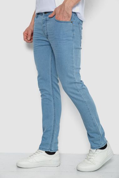 Джинсы мужские однотонные  -уценка, цвет голубой, 247R1242-1-U-18 | Зображення 2
