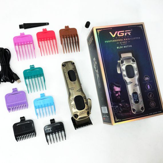 Профессиональная машинка для бритья головы VGR, Перезаряжаемый набор для стрижки волос OY-37 | Зображення 3