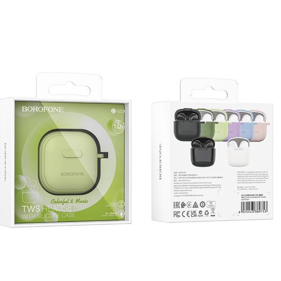 Навушники BOROFONE BW29 Charm true wireless BT headset Lemon Green | Зображення 2