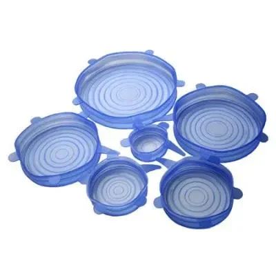 Набір силіконових кришок, плівок для зберігання продуктів Silicon Lids 6 штук | Зображення 3