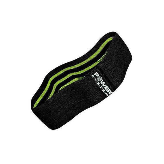 Тканева гумка для фітнесу та спорту Павер сістем PS-4092 Booty Band LVL 2 Black/Green (d_80 см. навантаження | Зображення 3