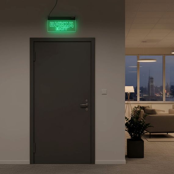 Світильник аварійний евакуаційний Вихід EXIT S503 ACRYLIC LED 3W GRAVING Ny95000487 | Зображення 2