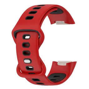 Силіконовий ремінець Primolux Sport для фітнес браслета Fitbit Charge 5 / Charge 6 - Red&Black / розмір М