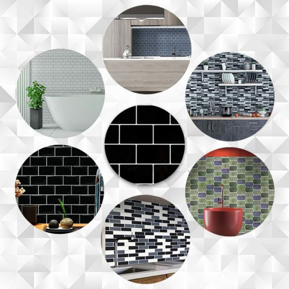 Самоклеюча поліуретанова плитка чорна цегла 305х305х1мм (D) SW-00001186 | Зображення 6