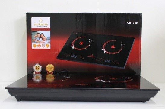 Двухкомфорочная настольная инфракрасная электроплита Crownberg CB-1330 на 2000 Вт | Зображення 5