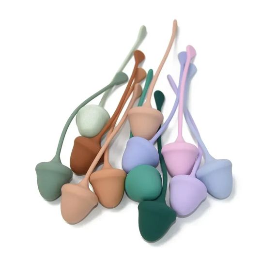 Набір вагінальних кульок Sweet Em, 4 шт з різною вагою, зелені, 2.8 х 14.5 см Sex Aura | Зображення 5