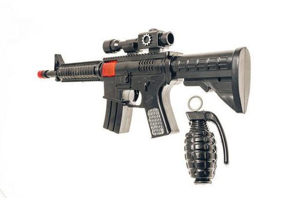 Іграшковий автомат-тріскачка "M16" з гранатою Golden Gun 803 | Зображення 1