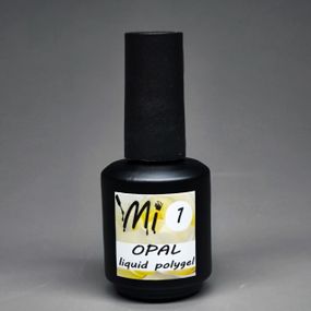 Рідкий полігель Мі OPAL #1 молочний з шимером 15мл (пляшка з пензликом)
