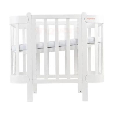 Кроватка Ingvart трансформер Nika 70 Slim с опускной боковинкой (70х94, 70х120) белая (87290011)