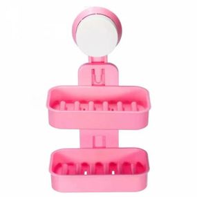 Мыльница на присоске Soap Box Double Layer 2 шт Розовая