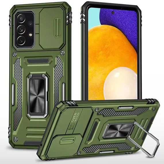 Ударостійкий чохол Camshield Army Ring для Samsung Galaxy A23 4G Силікон, Оливковий/Army Green