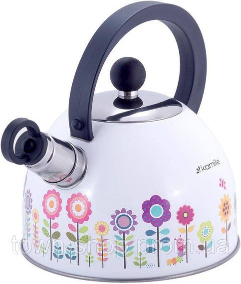 Чайник Kamille Meadow 1.8л из нержавеющей стали со свистком KM-1079 | Зображення 1