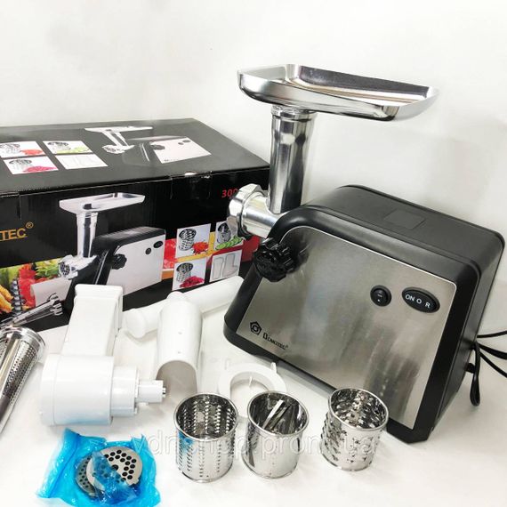 Електрична настільна м'ясорубка з насадками Domotec, М'ясорубка автомат 'з легким чищенням LN-57 | Зображення 6