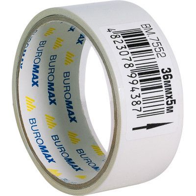 Скотч Buromax двухсторонний на бумажной основе 36 мм х 5 м (BM.7552) | Зображення 1