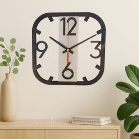 Настінний дерев'яний годинник з фанери Оригінальний годинник  Декор для дому, офісу, подарунок