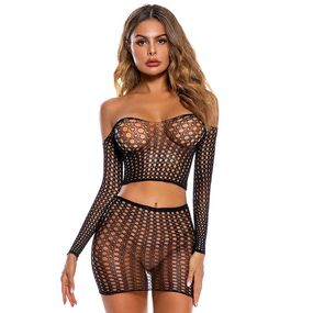 Еротичний комплект Babydoll 48 Чорний w510