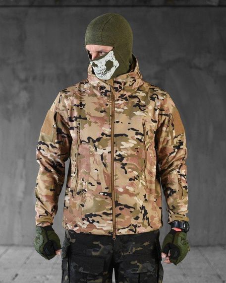 Демісезонна тактична куртка Soft Shell Windstoper мультікам ВТ6541