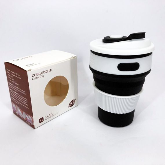 Кухоль туристичний (складний/силіконовий), складний термокухоль, складаний кухоль для кави. Колір: чорний | Зображення 3