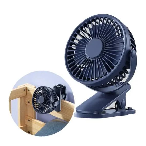 Вентилятор акумуляторний FAN-AF01 з USB із щепленням 3 швидкості, 360 градусів | Зображення 2