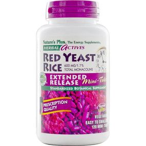 Червоний рис Nature's Plus Herbal Actives, Red Yeast Rice 600 mg 120 Mini Tabs