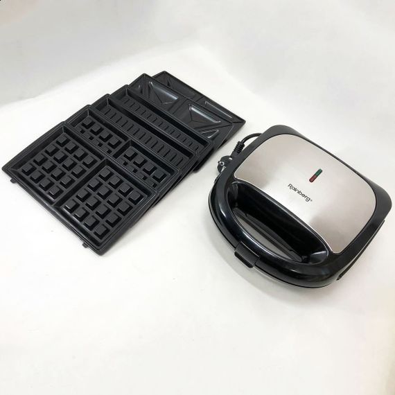 Сендвічниця гриль для дому Rainberg, Гриль для вафель настільні, Мультимейкер сендвічниця EX-60 | Зображення 4