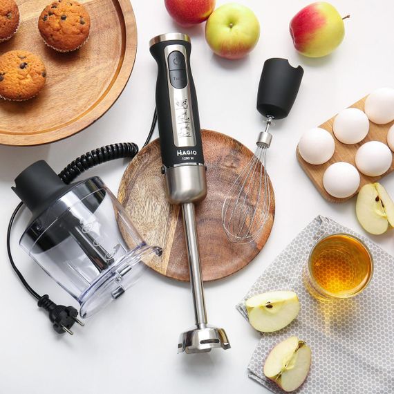 Блендер погружной с насадками Magio MG-644 многофункциональный блендер для измельчения и смешивания | Зображення 9