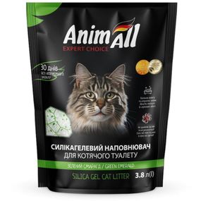 Силікагелевий наповнювач AnimAll Кристали смарагду, для котів, 3.8 л (1.6 кг)
