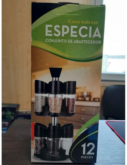 Набір з 12 баночок, що обертаються, для спецій Especia Conjunto De Abastecedor | Зображення 3