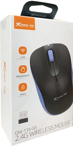 Мишка XTRIKE ME GW-116, бездротова 2.4G, 1000dpi., 3кн., сіра | Зображення 1