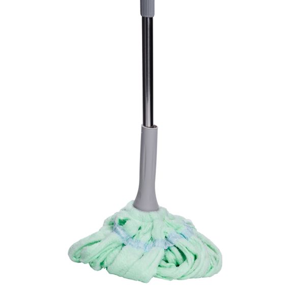 Швабра телескопічна для миття підлоги універсальна мотузкова швабра з самовіджимом для прибирання М'ятний HP-35015-13M