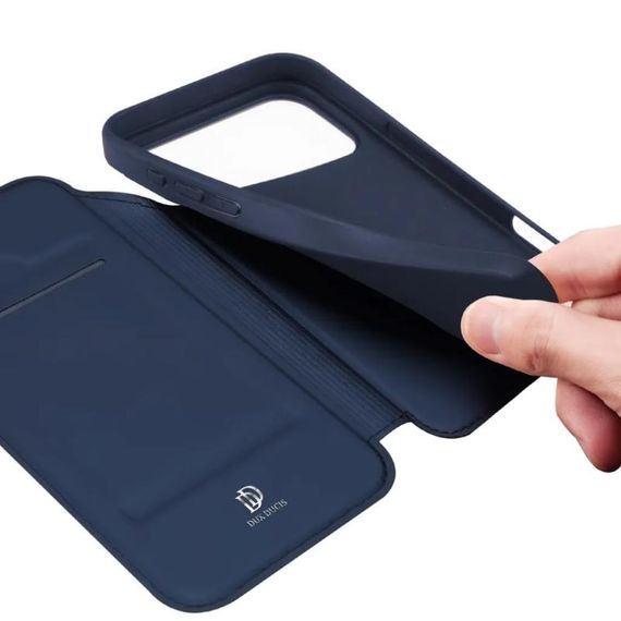 Чохол-книжка Dux Ducis з кишенею для візиток для Apple iPhone 17 Pro (6.3") Синій | Зображення 3